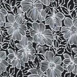 black white floral