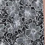 black white floral