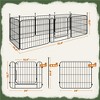Yaheetech 20inch Tall 8 Panels Foldable Dog Playpen Puppy Fence with Door for Outdoor Indoor Use - 3 of 4