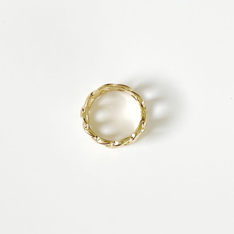 sanctuaire Statement Link Chain Ring Gold, 2 of 4