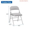 Office 2 Pack/4 Pack Outdoor Folding Chairs, Portable Stackable Foldable Chairs w/ Padded Cushion & Back, Commercial Seat w/ Metal Frame - 3 of 4
