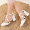 Dolly - Ivory Bridal Low Heels | Forever & Always Shoes - 3 of 4