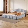 NicBex Queen Size Velvet Upholstered Bed Frame with Shell-Shaped Headboard for Adults,Boys,Girls - 2 of 4