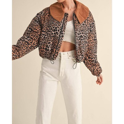 Women's Collared Padded Jacket - MABLE