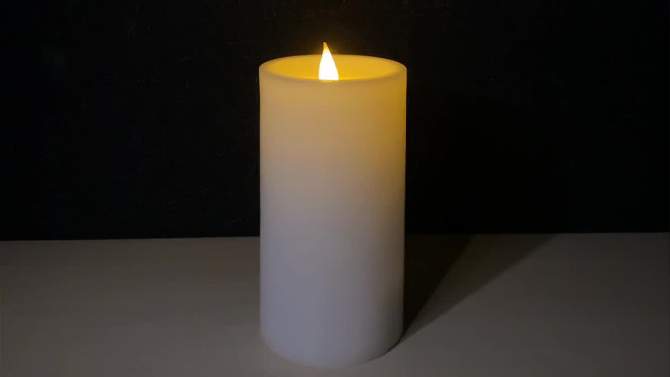 3&#34; x 6&#34; LED Pillar Candles White - Threshold&#8482;, 2 of 5, play video