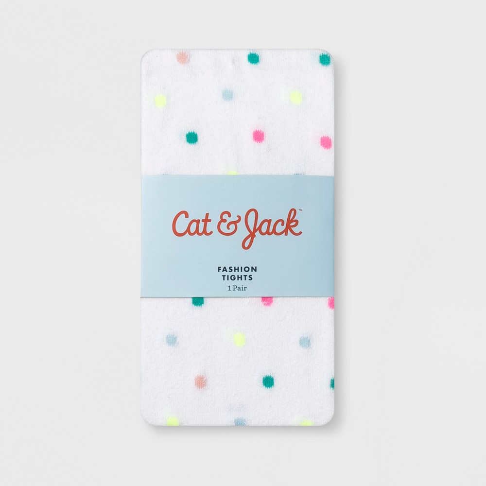 Girls' Dots Cotton Tights - Cat & Jack S, Multicolored
