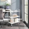 SunnyPoint 3-Tier Wide Rolling Organizer Utility Craft Cart White (YJ-WIDE-W) - 4 of 4
