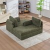 Racxily 63.39" Wide Sofa Bed With Cushions, Featuring Soft Chenille Upholstery, Suitable For Living Rooms, Bedrooms, And Apartments - 3 of 4