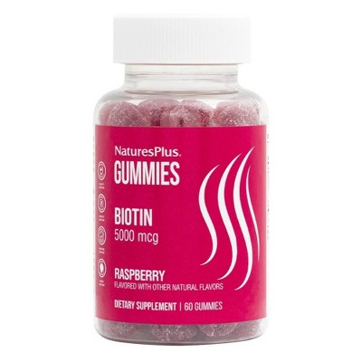 Gummies Biotin-Raspberry 5000 mcg by Nature's Plus  -  60 Gummies