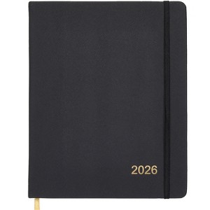 2026 Textured Cover Weekly Monthly Planner, 8"x10": 14 Months (Nov 2025-Dec 2026) / 2026 Calendar / 2026  Organizer (Black) - 1 of 4