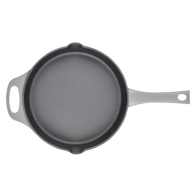 Rachael Ray Premium Nitro Cast Iron Skillet 10" Gray: Enameled, Hand Wash, Gas & Induction Compatible, Lifetime Warranty
