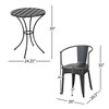 Maggift Patio Seating Sets Outdoor, Featuring Unique Design, Ideal for Chats, Perfect for Gardens, Living Spaces, Black, 20"*20.5"*30" - 4 of 4