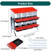 Chicken Nesting Boxes, Chicken Egg Laying Box with Chicken Perch, Metal Roll Away Nest Box for Chicken Coop Hens Poultry - 4 of 4