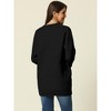 Seta T Women's Fall Winter Round Neck Long Sleeve Casual Tunic Sweater with Pockets - 4 of 4