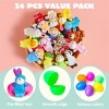 Joyfy 24 Pcs Easter Eggs Filled with Finger Puppets, Prefilled Egg with Cartoon Animal Puppets for Kids Easter Hunt, Basket Stuffers, Classroom Prize - 2 of 4