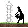 Garden Trellis for Climbing Plants, 75"x20" Metal Rustproof Fence, Black Outdoor Support for Flowers, Vines, Vegetables - 3 of 4