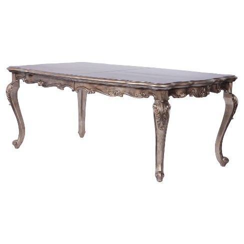 Chantelle Dining Table Antique Platinum Acme Furniture Target