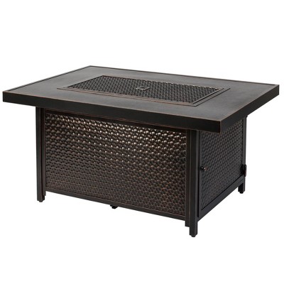 Weyland Rectangle Aluminum LPG Fire Pit - Fire Sense