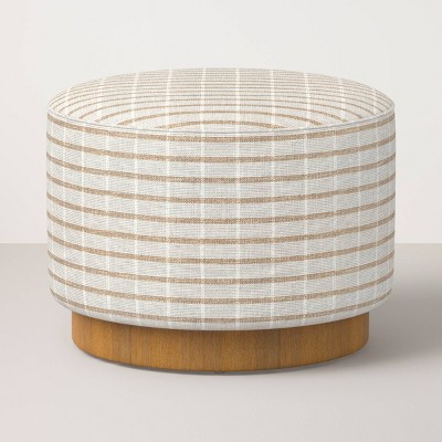 Round Ottoman with Plinth Base - Hearth & Hand™ with Magnolia