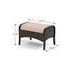 Captiva Designs 6pc Extra Large Metal and Rattan Outdoor Patio Fire Pit Set with Armchairs and Ottomans - 4 of 4
