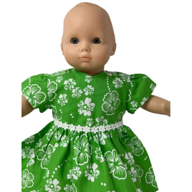 Doll Clothes Superstore Emerald Green Dress Compatible With 15-16 Inch Baby And Cabbage Patch Kid Dolls, 3 of 5
