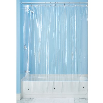 iDesign Vinyl Shower Curtain Liner with 12 Grommets- 72" x 84" - Clear