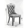 NicBex  Set of 2 Velvet Dining Chairs with Chrome Stainless Steel Plating Legs,Solid Wood Armless Chairs for Kitchen,Living Room - 3 of 4