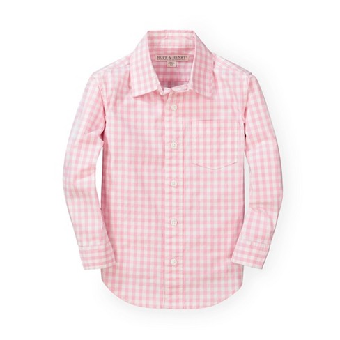 Pink store gingham shirt