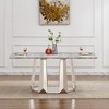 Dolonm 70-inch Modern Faux Marble Dining Table with Stainless Steel Base for 6 People - 4 of 4