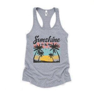 Simply Sage Market Women's Sunshine On My Mind Racerback Graphic Tank - 1 of 3