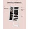 SONGMICS Mirrored Jewelry Cabinet Armoire, Standing Full Body Larger Mirror, Lockable Jewelry Organizer - 3 of 4
