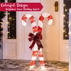 JOYFY 33.6’’ Christmas Candy Canes Tinsel Yard Light Decorations, 50 Pre-Lit LED Warm White Lights with Metal Stake for Xmas Indoor Outdoor Yard Décor - 4 of 4