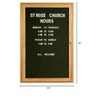 Aarco Products 36"Hx24"W Enclosed Changeable Letter Board in Black Felt with Red Oak Frame - 2 of 2