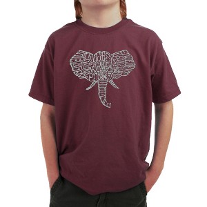 LA Pop Art Boy's Word Art T-shirt - Tusks - 1 of 4