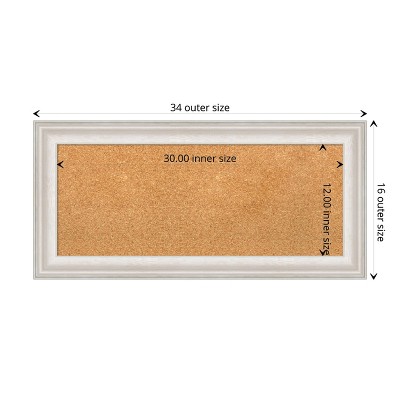 Trio White Wash Framed Corkboard with Natural Cork