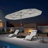 PURPLE LEAF 13ft Patio Market Umbrella and Base Double-Sided Rectangle Outdoor Table Sun Umbrellas with Crank - 4 of 4