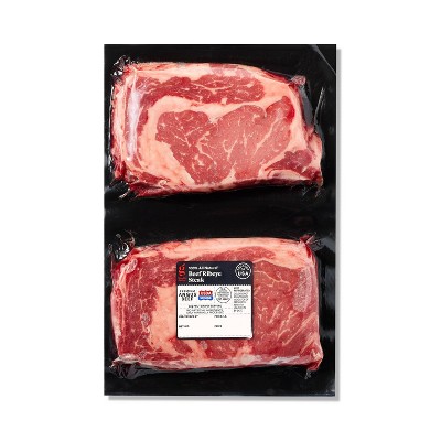 Angus Beef Ribeye Steak Value Pack - price per lb - Good & Gather™