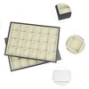 Unique Bargains Stackable Velvet Jewelry Organizer Trays with Removable Divider for Drawers Set of 2 - 3 of 4