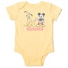 Disney Mickey Mouse Pluto Mickey Mouse Baby 4 Pack Snap Bodysuits Newborn to Infant  - image 4 of 4