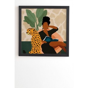20" x 20" Domonique Brown Stay Home No. 1 Framed Wall Art Black - Deny Designs: Modern MDF Screen Print, Vertical Layout - 1 of 4