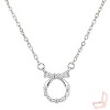Silver Titanium Steel Bow - Shaped Modern Women's Necklace - 3 of 4