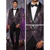 INSPIRE CHIC Men's Shawl Lapel Wedding Party Shiny Sequin Tuxedo Tailcoat - 4 of 4