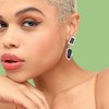 SOHI Women's Blue  Crystal Drop Earrings - 3 of 3