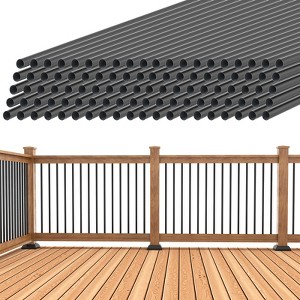 26 in. H x 3/4 in. W Hollow Round Aluminum Deck Balusters for Railing Fencing with Conectors, Stair Railing Kit - 1 of 4