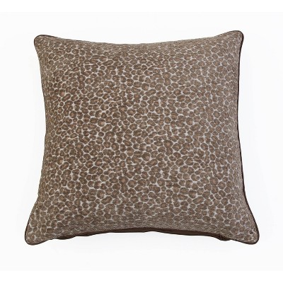 Cher Cheetah Chenille Pillow Tan - Decor Therapy