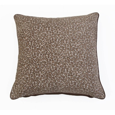 Cher Cheetah Chenille Pillow Tan - Decor Therapy