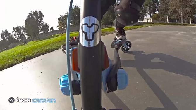 Yvolution Y Fliker C3 Carver Drifting Scooter - Blue, 2 of 7, play video