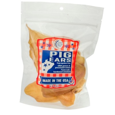The American Made Treat Company Pig Ears for Dogs 4 Count