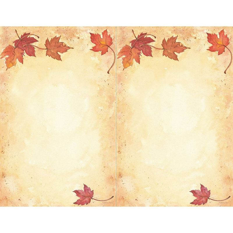 25ct 50 Invitations Fall Leaves, 1 of 4