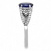Slickblue Women's Stainless Steel Ring with London Blue Synthetic Spinel, No Plating Finish, Pave Design, Size 5-10 - 4 of 4